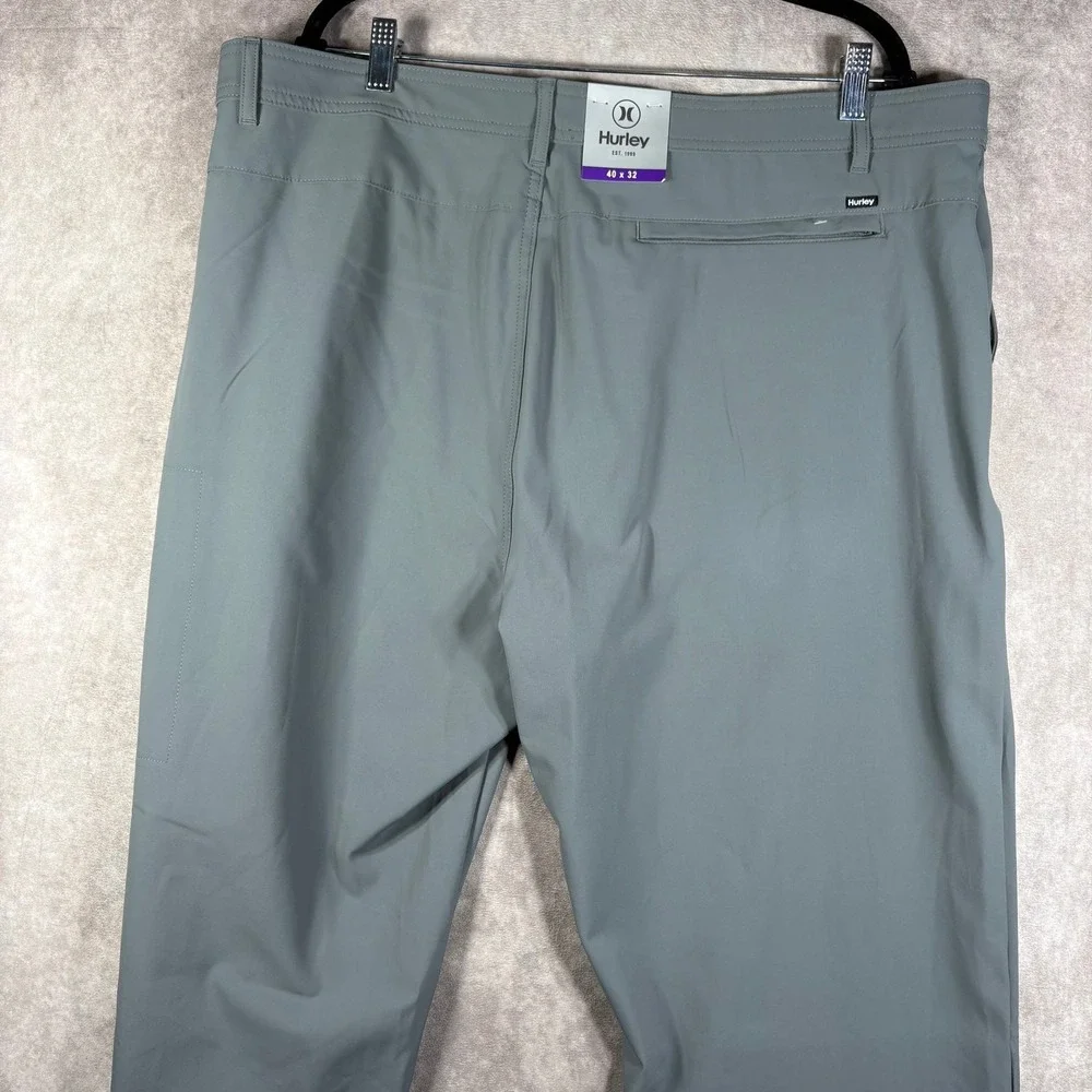 Hurley Water Repellent Hybrid Performance Pants Mens Size 40X32 Gray Stretch NEW